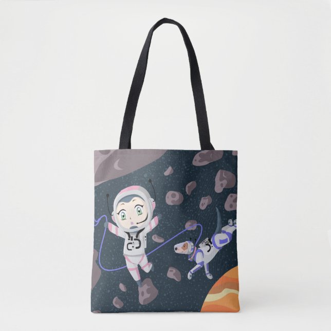 Asteroid Girl Tote Bag (Front)