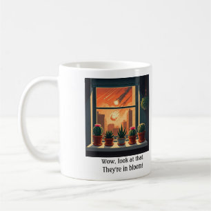 Asteroid window sill cactus mug