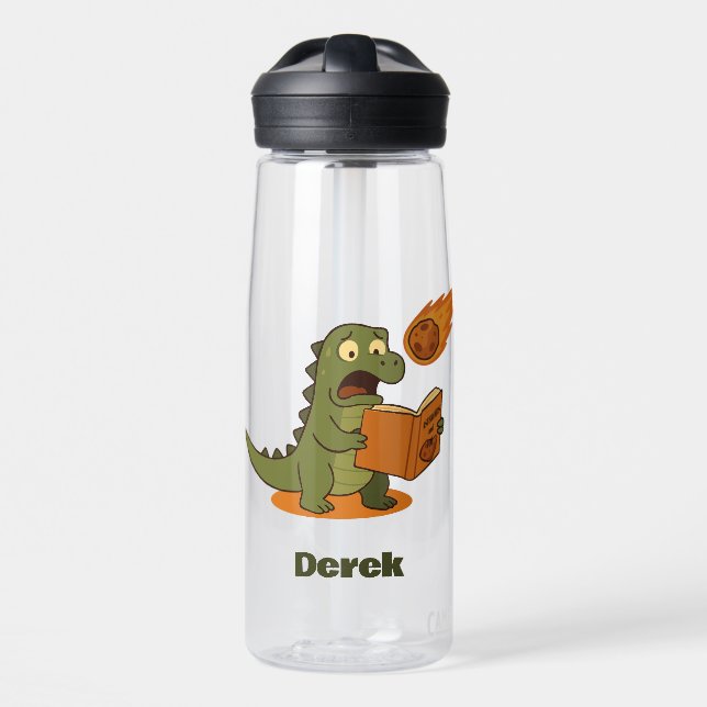 Asteroids and You, A Book For Dinosaurs Water Bottle (Front)