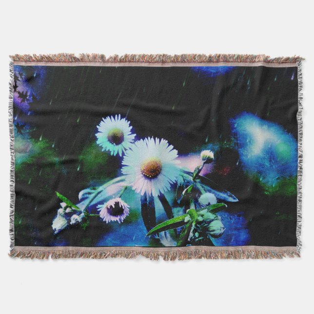 Asters Aglow Throw Blanket (Front)