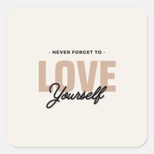 Asthestic selflove square sticker