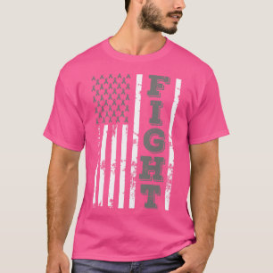 Asthma Awareness Fight American Flag 4th Of July H T-Shirt