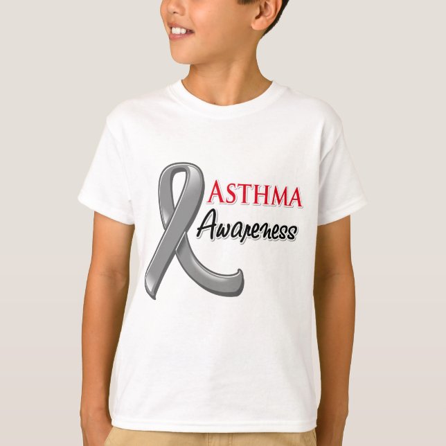 Asthma Awareness Ribbon T-Shirt (Front)