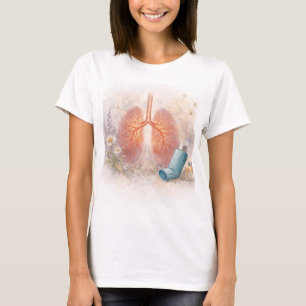 Asthma Awareness T-Shirt   Botanical Lung Design