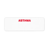ASTHMA- health concern , condition label