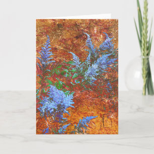 Astilbe Dusty Blue on Board Thank You Card