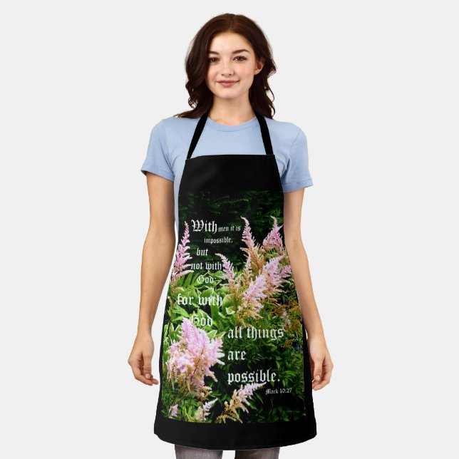 Astilbe with Mark 10:27 Apron (Worn)