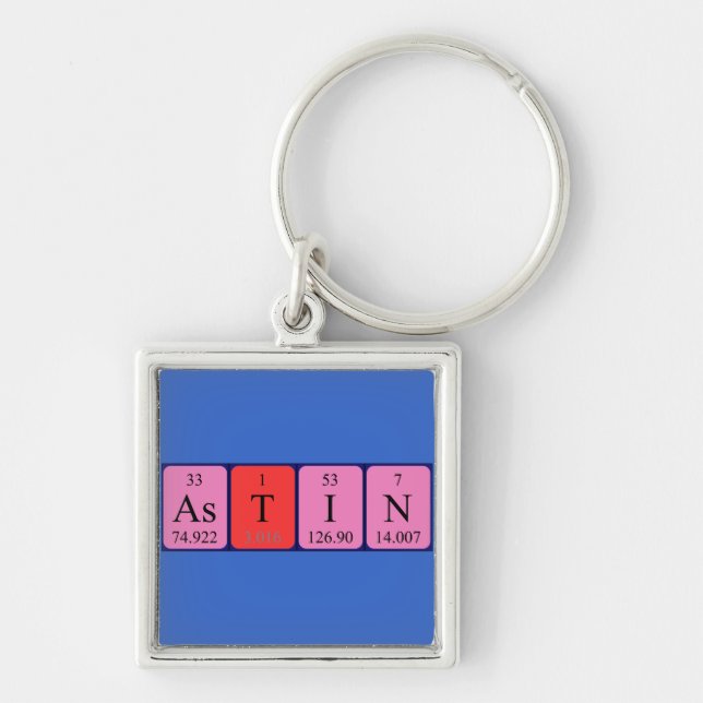 Astin periodic table name keyring (Front)