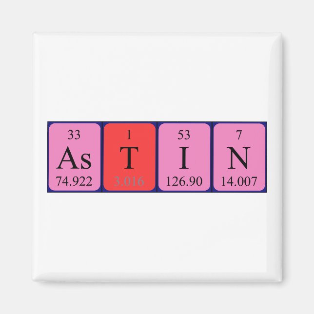Astin periodic table name magnet (Front)