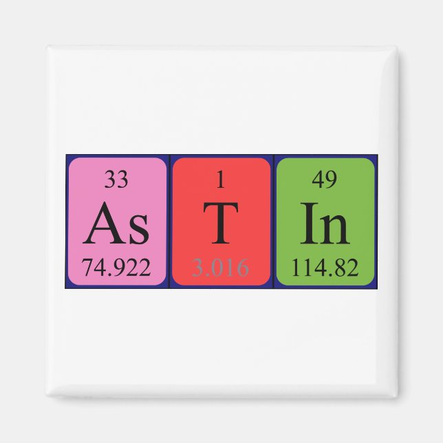 Astin periodic table name magnet (Front)