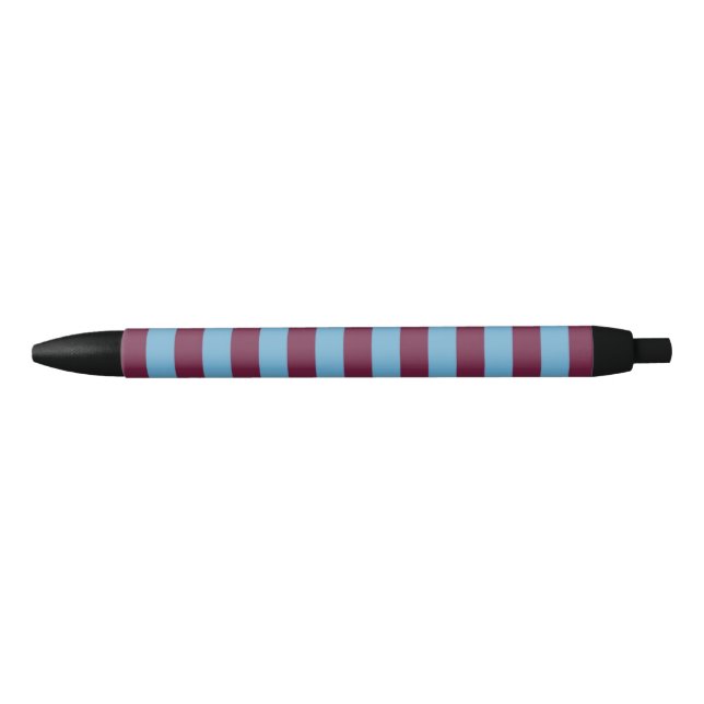 Aston Villa stripes football club colours premier  Black Ink Pen (Front)