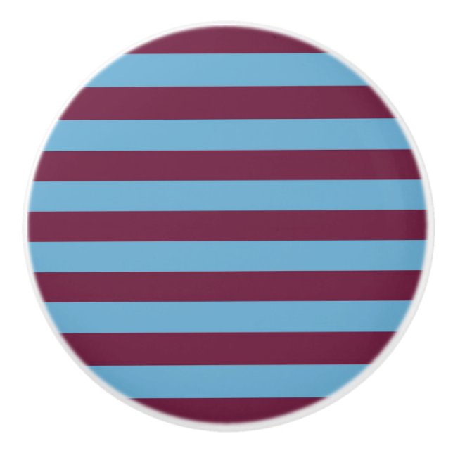 Aston Villa stripes football club colours premier  Ceramic Knob (Front)