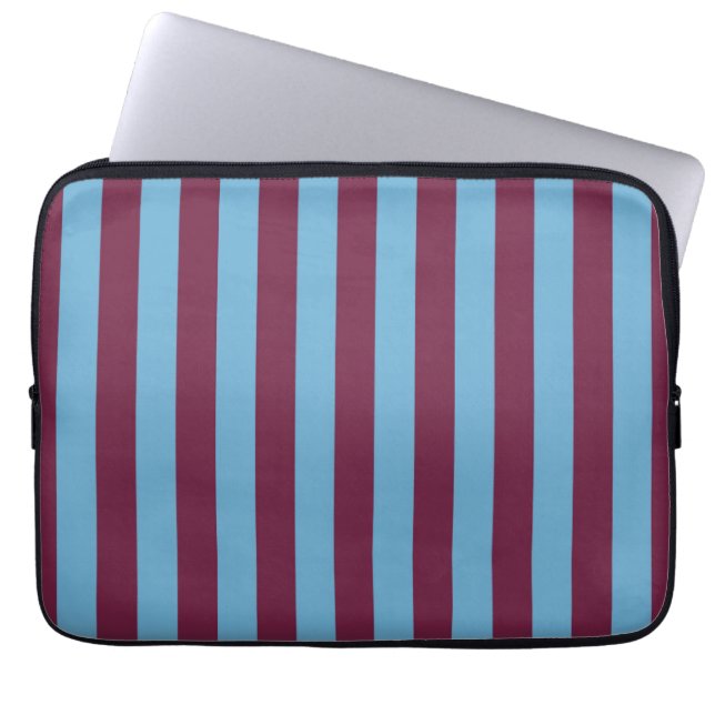Aston Villa stripes football club colours premier  Laptop Sleeve (Front)