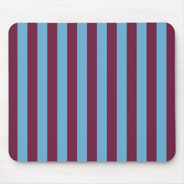 Aston Villa stripes football club colours premier  Mouse Pad (Front)