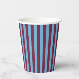 Aston Villa stripes football club colours premier Paper Cups