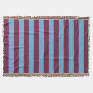 Aston Villa stripes football club colours premier Throw Blanket