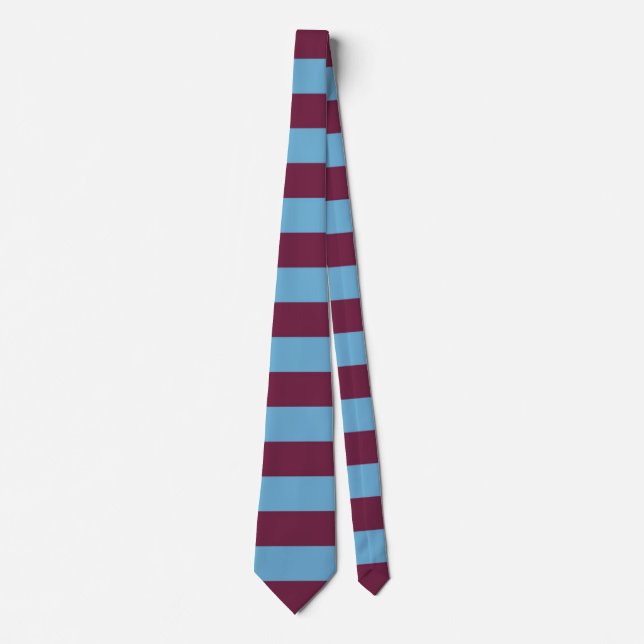 Aston Villa stripes football club colours premier  Tie (Front)