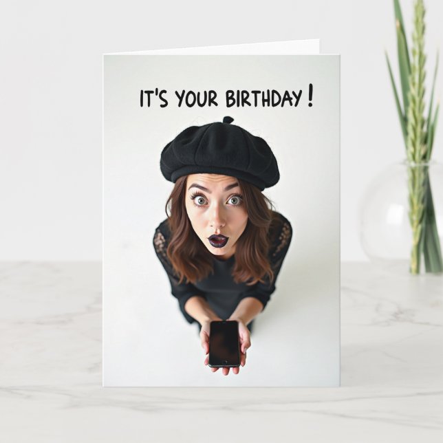 Astonished Birthday Wish Card (Front)