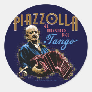 Astor Piazzolla Classic Round Sticker