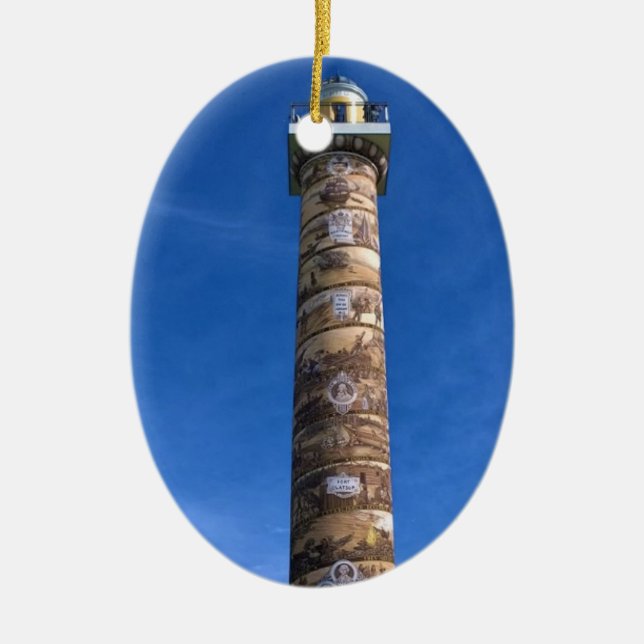 Astoria Column, Oregon Ceramic Tree Decoration (Front)