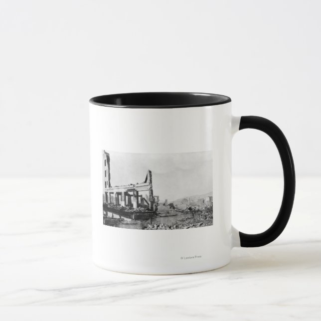 Astoria, Oregon Fire View of Weinard Hotel Mug (Right)