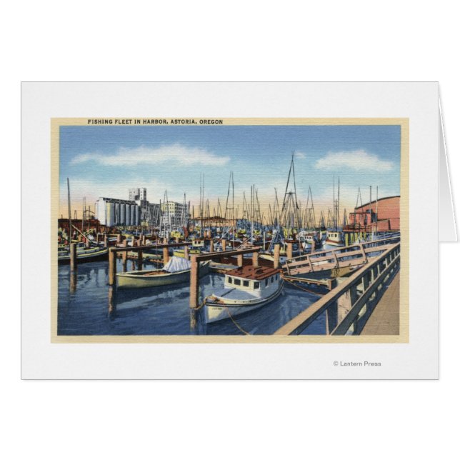 Astoria, Oregon - Fishing Fleet in Harbour (Front Horizontal)