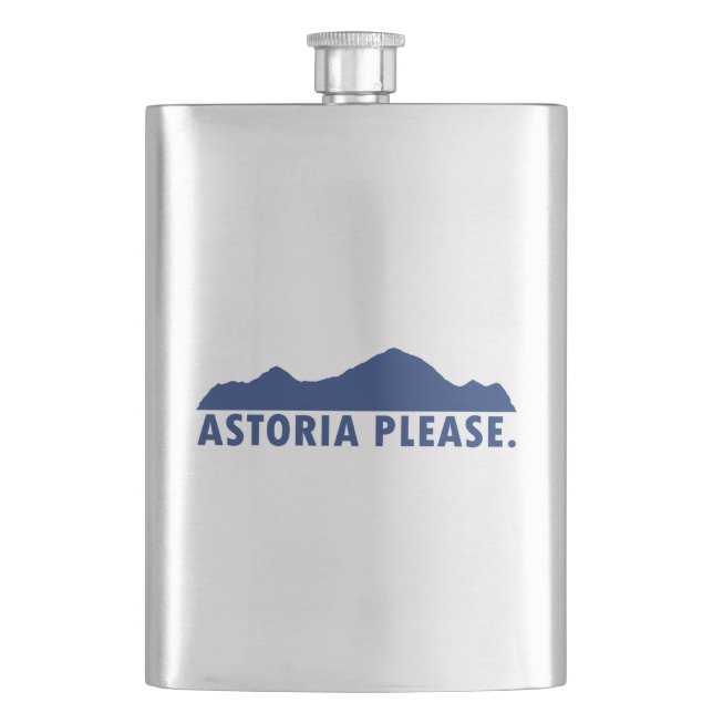 Astoria Oregon Please Hip Flask (Front)