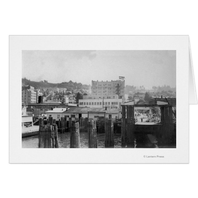 Astoria, Oregon Scene with Ferry Slip (Front Horizontal)