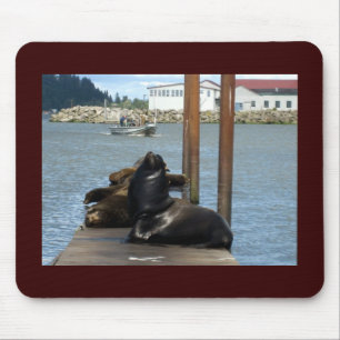 Astoria Oregon Sealions Mouse Pad
