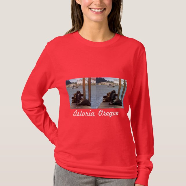 Astoria Oregon Sealions T-Shirt (Front)