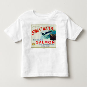 Astoria, Oregon - Thompson's Swift Water Salmon Toddler T-Shirt