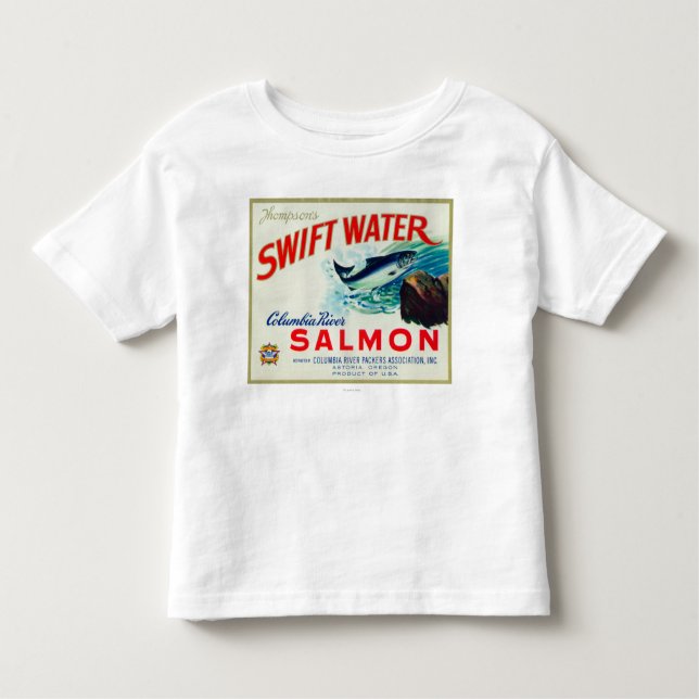 Astoria, Oregon - Thompson's Swift Water Salmon Toddler T-Shirt (Front)