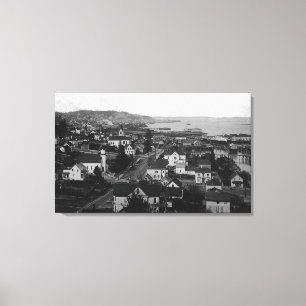Astoria, Oregon Town View Looking West Canvas Print