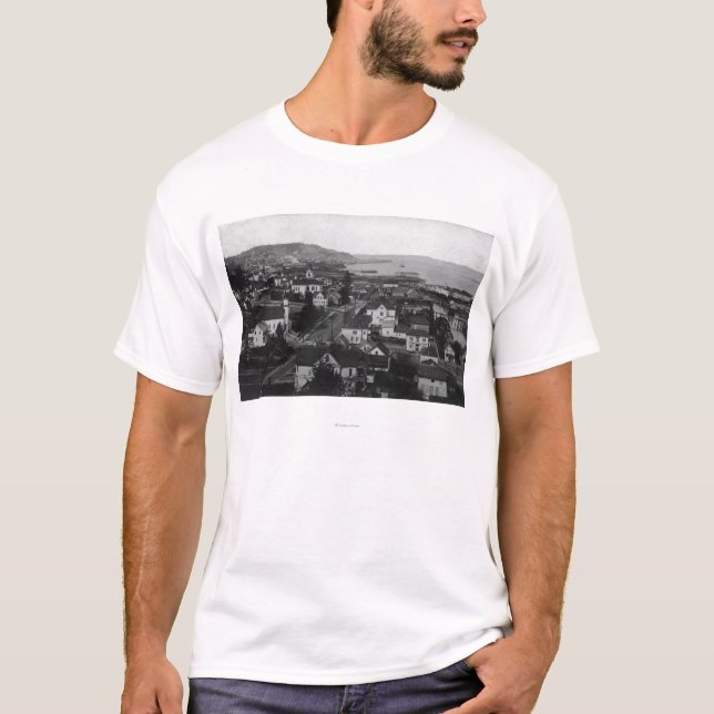 Astoria, Oregon Town View Looking West T-Shirt (Front)