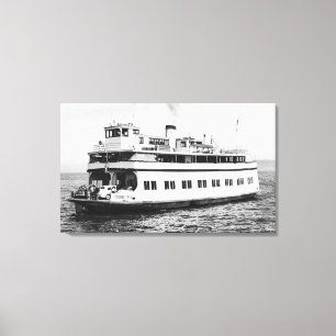 Astoria, Oregon View of Ferry Astoria Photograph Canvas Print