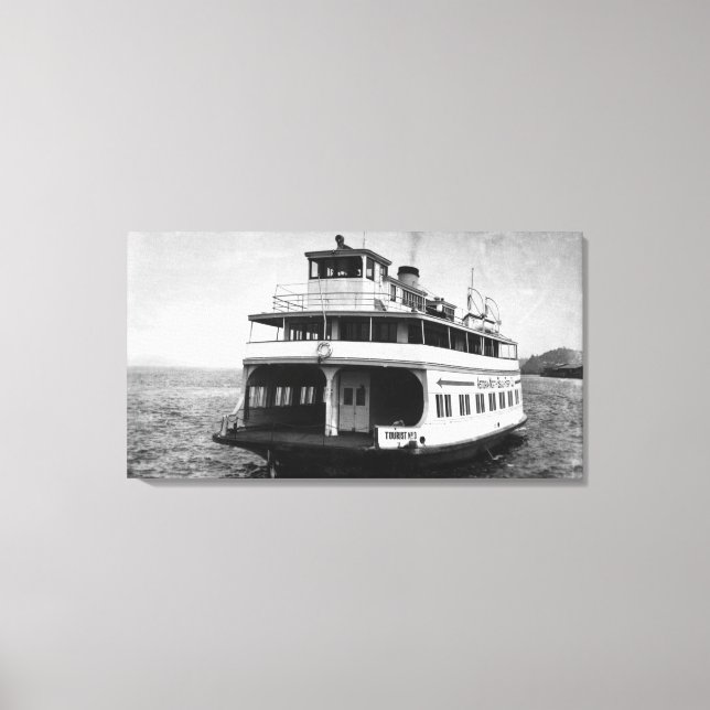 Astoria, Oregon View of Ferry Megler Photograph Canvas Print (Front)
