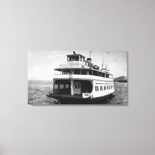 Astoria, Oregon View of Ferry Megler Photograph Canvas Print