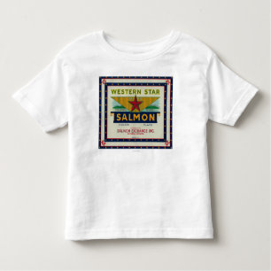 Astoria, Oregon - Western Star Salmon Case Label Toddler T-Shirt