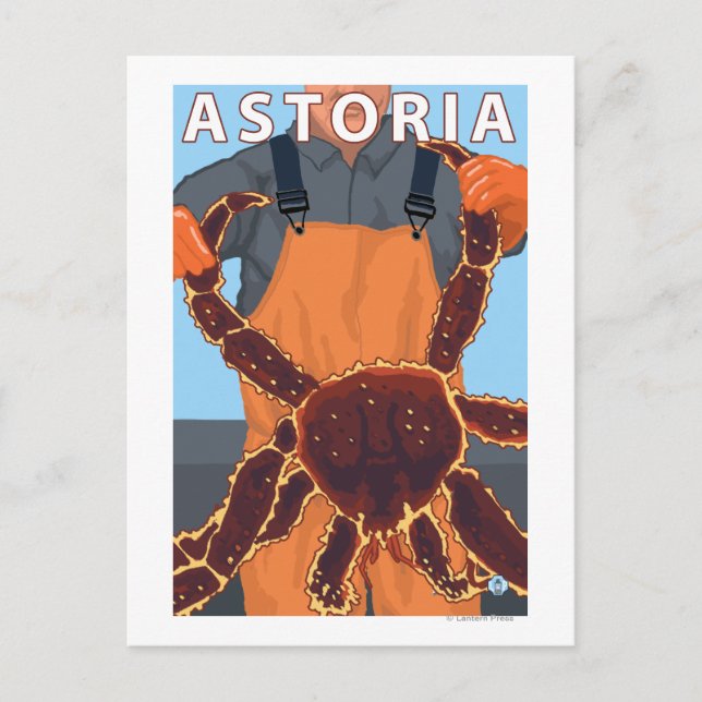 Astoria, OregonKing Crab Postcard (Front)