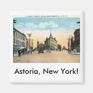 Astoria Square, Astoria, Queens, New York Vintage Magnet