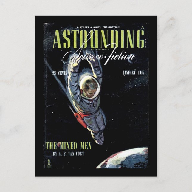 Astounding Science Fiction_ January 1945_Pulp Art Postcard (Front)