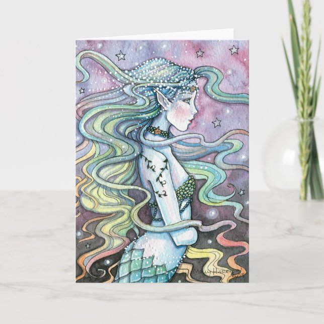 Astra Celestial Mermaid Art Card Notecard (Front)