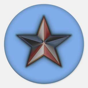 Astra Metallica Blue Classic Round Sticker