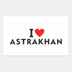 Astrakhan Russia love city heart like travel Rectangular Sticker