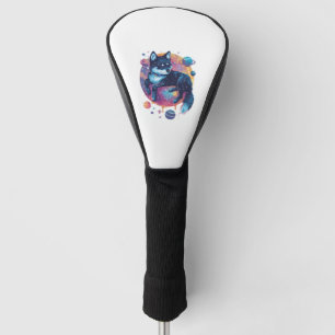 Astral Akita � Cosmic Space Dog Golf Head Cover