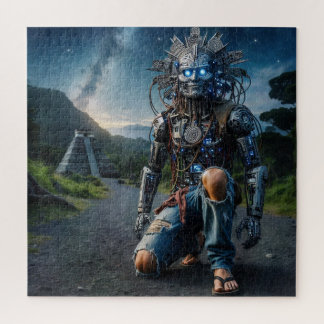 Astral Blue Jeans Warrior Jigsaw Puzzle