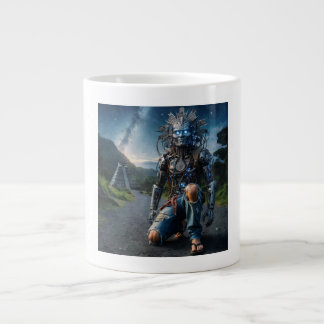 Astral Blue Jeans Warrior Large Coffee Mug