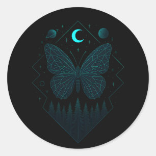 Astral Butterfly - Cosmic Beauty Classic Round Sticker