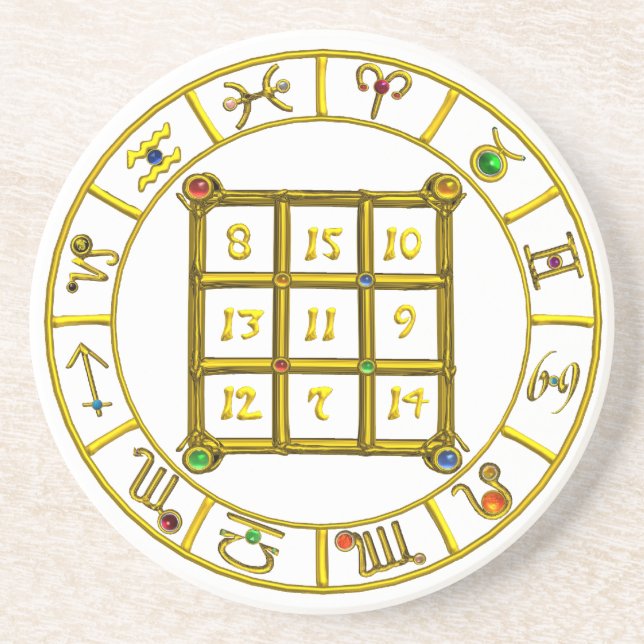 ASTRAL CODE / MAGIC SQUARE 33,white Coaster (Front)