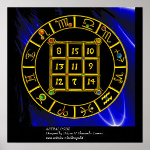 ASTRAL CODE,MAGIC SQUARE 33 Zodiac Astrology Chart